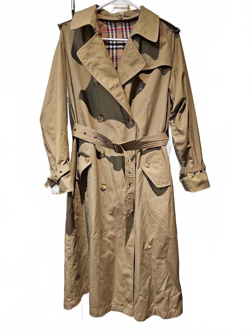 Bradley Jons Rainwear Trench Coat  Jacket Size 6 Beige Made in Poland Vintage